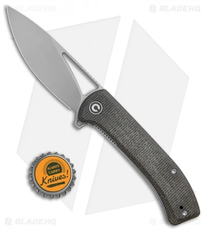 CIVIVI Riffle Liner Lock Knife Dark Green Micarta (3.5" Stonewash) C2024C 4 CIVIVI Riffle Liner Lock Knife Dark Green Micarta (3.5" Stonewash) C2024C - Image 4