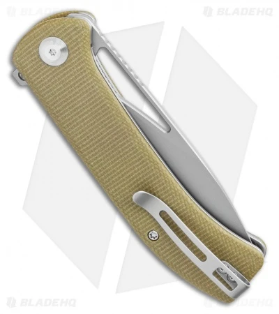 CIVIVI Riffle Liner Lock Knife Olive Micarta (3.5" Stonewash) C2024B 3 CIVIVI Riffle Liner Lock Knife Olive Micarta (3.5" Stonewash) C2024B - Image 3