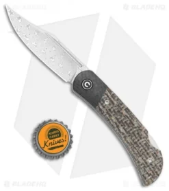 CIVIVI Rustic Gent Lock Back Knife Matrix Micarta/CF (2.97" Damascus) C914DS-2 -Civivi Knives Store CIVIVI Rustic Gent LB Matrix Micarta CF Damascus C914DS 2 BHQ 109016 jr bottlecap