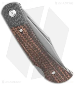 CIVIVI Rustic Gent Lock Back Dark Brown Matrix Micarta/CF (3" Gray Stonewash D2) -Civivi Knives Store CIVIVI Rustic Gent Lock Back Dark Brown Matrix Micarta CF 2.97in Satin D2 C914E BHQ 114186 LS Side