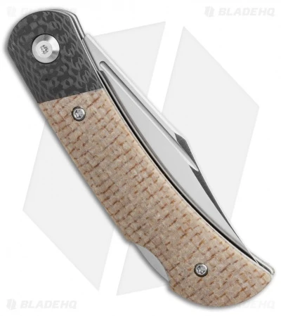 CIVIVI Rustic Gent Lock Back Knife Tan Micarta/CF (3" Satin D2) C914C 3 CIVIVI Rustic Gent Lock Back Knife Tan Micarta/CF (3" Satin D2) C914C - Image 3