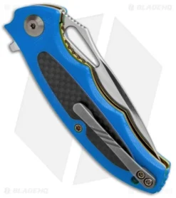 CIVIVI Shard Liner Lock Knife Blue G-10/CF (2.95" Satin) C806C -Civivi Knives Store CIVIVI Shard LL Blue G 10 CF Satin C806C BHQ 92546 jr side