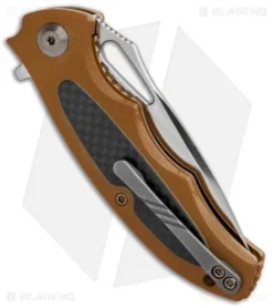 CIVIVI Shard Liner Lock Knife Brown G-10/CF (2.95" Satin) C806B -Civivi Knives Store CIVIVI Shard LL Brown G 10 CF Satin C806B BHQ 92545 jr side