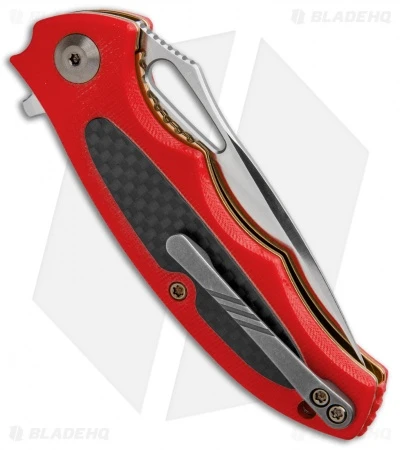 CIVIVI Shard Liner Lock Knife Red G-10/CF (2.95" Satin) C806D 3 CIVIVI Shard Liner Lock Knife Red G-10/CF (2.95" Satin) C806D - Image 3