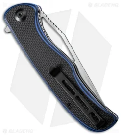 CIVIVI Shredder Liner Lock Knife Black/Blue Layered G-10 (3.7" Satin D2) C912A -Civivi Knives Store CIVIVI Shredder LL Black Blue Layered G 10 Satin C912A BHQ 103143 jr side