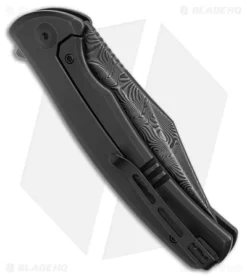 CIVIVI Sinisys Frame Lock Knife Twill CF/Steel (3.7" Damascus) C20039-DS1 -Civivi Knives Store CIVIVI Sinisys FL Twill CF Steel Damascus BHQ 174428 jr side