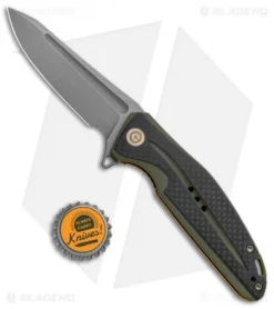 CIVIVI Statera Flipper Liner Lock Knife OD Green Carbon Fiber (3.5" SW) C901B -Civivi Knives Store CIVIVI Statera Flipper LL OD Green CF SW C901B BHQ 93882 jr bottlecap
