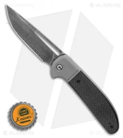 CIVIVI Trailblazer XL Slip Joint Knife CF Overlay/G-10 (3.5" Damascus) -Civivi Knives Store CIVIVI Trailblazer XL Slip Joint Knife CF Overlay G10 3.5 Stonewash C2101DS 1 BHQ 122538 LS Bottlecap