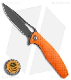 CIVIVI Wyvern Folding Flipper Knife Orange FRN (3.5" Black) -Civivi Knives Store CIVIVI Wyvern Folding Flipper Knife Orange FRN 3.5 Black C902G BHQ 115286 LS Bottlecap
