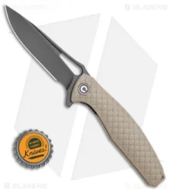 CIVIVI Wyvern Folding Flipper Knife Tan FRN (3.5" Black) -Civivi Knives Store CIVIVI Wyvern Folding Flipper Knife Tan FRN 3.5 Black C902F BHQ 115285 LS Bottlecap