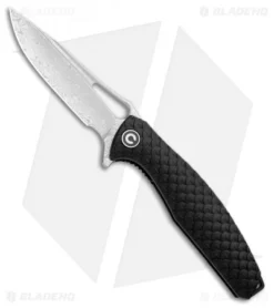 CIVIVI Wyvern Folding Flipper Knife Black FRN (3.5" Damascus) C902DS