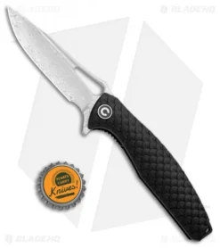 CIVIVI Wyvern Folding Flipper Knife Black FRN (3.5" Damascus) C902DS -Civivi Knives Store CIVIVI Wyvern Folding Flipper black FRN Damascus C902DS BHQ 103162 jr bottlecap