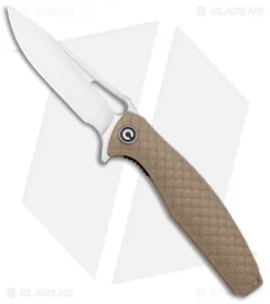 CIVIVI Wyvern Folding Flipper Knife Tan FRN (3.5" Satin) C902C