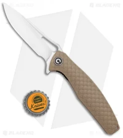 CIVIVI Wyvern Folding Flipper Knife Tan FRN (3.5" Satin) C902C -Civivi Knives Store CIVIVI Wyvern Folding Tan FRN Satin C902C BHQ 100881 jr bottlecap