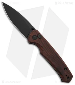 CIVIVI Altus Button Lock Knife Cuibourtia Wood (3" Black) C20076-3