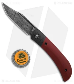 CIVIVI Appalachian Drifter 2 Liner Lock Knife Burgundy G-10 (3" Damascus) -Civivi Knives Store Civivi Appalachian Drifter 2 LL Knife Burgundy G 10 3in Damascus BHQ 138581 td size