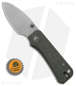 CIVIVI Baby Banter Liner Lock Knife Green Micarta (2.34" SW Nitro-V) -Civivi Knives Store Civivi Baby Banter LLK Green Micarta 2in SW Nitro V BHQ 165251 td size