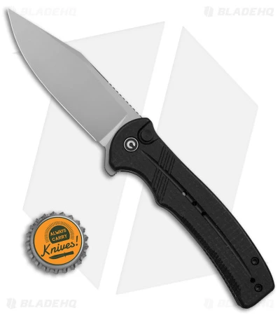 CIVIVI Cogent Button Lock Flipper Knife Coarse Black Micarta (3.5" BB) C20038D-7 4 CIVIVI Cogent Button Lock Flipper Knife Coarse Black Micarta (3.5" BB) C20038D-7 - Image 4