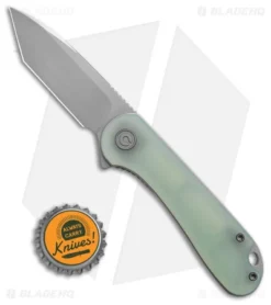 CIVIVI Elementum Tanto Liner Lock Knife Natural G-10 (2.9" Bead Blasted S35VN) -Civivi Knives Store Civivi Elementum Tanto LL Knife Natural G10 2in 9cm SW BHQ 138599 td size