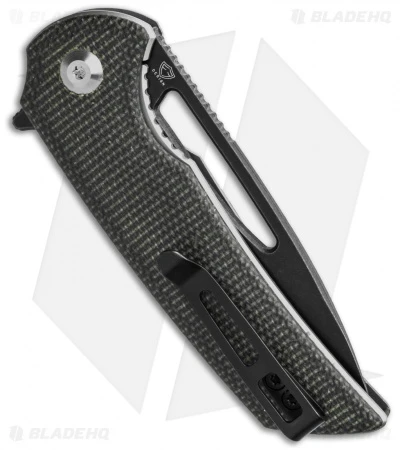 CIVIVI Ferrum Forge Odium Liner Lock Knife Dark Green Micarta (2.6" Black) 3 CIVIVI Ferrum Forge Odium Liner Lock Knife Dark Green Micarta (2.6" Black) - Image 3