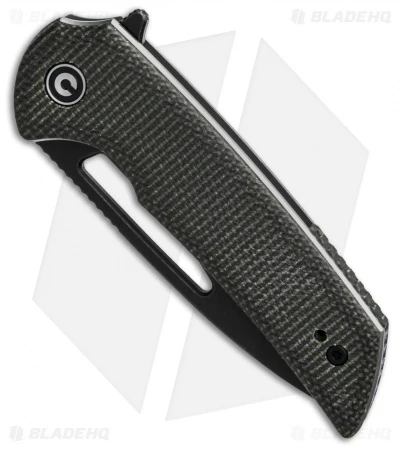 CIVIVI Ferrum Forge Odium Liner Lock Knife Dark Green Micarta (2.6" Black) 2 CIVIVI Ferrum Forge Odium Liner Lock Knife Dark Green Micarta (2.6" Black) - Image 2