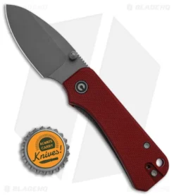 CIVIVI Baby Banter Liner Lock Knife Burgundy G-10 (2.4â Stonewash) -Civivi Knives Store Civivi Peterson Baby Banter LL Knife Burgundy G 10 2in 4cm Stonewash BHQ 138577 td size