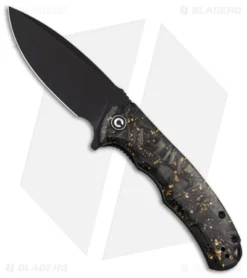 CIVIVI Praxis Flipper Liner Lock Knife Shredded Gold CF (3.75" Black SW) C803J