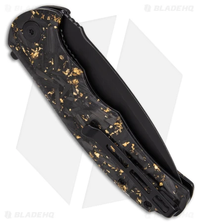 CIVIVI Praxis Flipper Liner Lock Knife Shredded Gold CF (3.75" Black SW) C803J 3 CIVIVI Praxis Flipper Liner Lock Knife Shredded Gold CF (3.75" Black SW) C803J - Image 3
