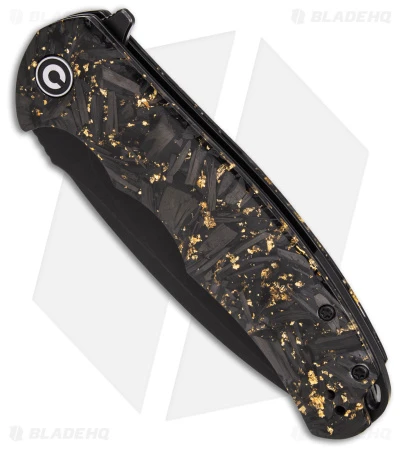 CIVIVI Praxis Flipper Liner Lock Knife Shredded Gold CF (3.75" Black SW) C803J 2 CIVIVI Praxis Flipper Liner Lock Knife Shredded Gold CF (3.75" Black SW) C803J - Image 2