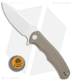 CIVIVI Praxis Flipper Liner Lock Knife Tan G-10 (3.75" Satin) C803B -Civivi Knives Store Civivi Praxis Tan G10 Satin BHQ 87971 er bottlecap