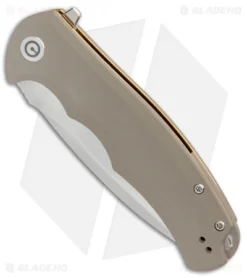 CIVIVI Praxis Flipper Liner Lock Knife Tan G-10 (3.75" Satin) C803B -Civivi Knives Store Civivi Praxis Tan G10 Satin BHQ 87971 er spine