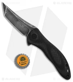 CIVIVI Synergy3 Tanto Liner Lock Knife Carbon Fiber (Damascus) -Civivi Knives Store Civivi Synergy3 Tanto LL Knife Carbon Fiber Damascus BHQ 126500 td size