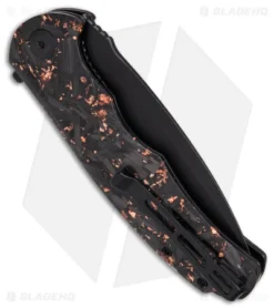 CIVIVI Praxis Flipper Liner Lock Knife Shredded Copper CF (3.75" Black SW) -Civivi Knives Store praxis 151794 td side